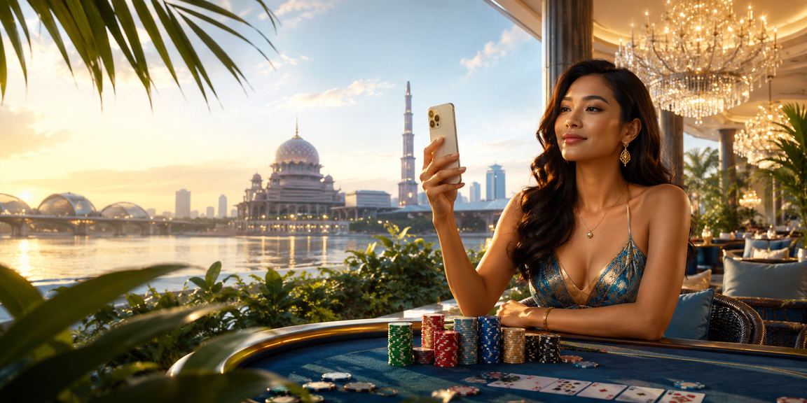 Pemain poker berbaju Melayu di Putrajaya menikmati permainan 42600 secara dalam talian